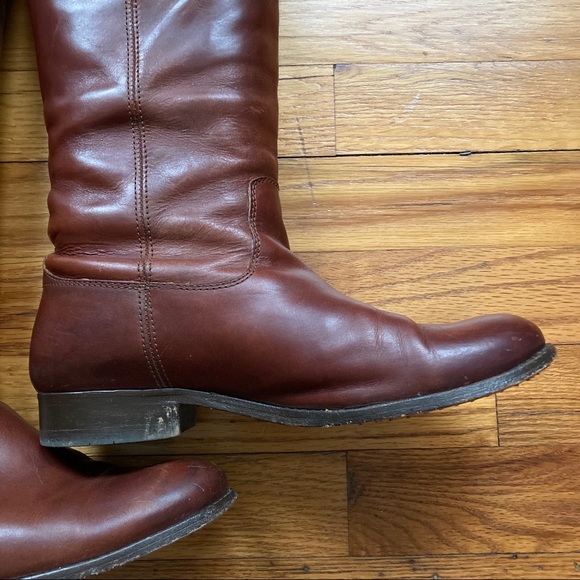 Frye Melissa Button Boots Cognac Brown - Picture 4 of 13